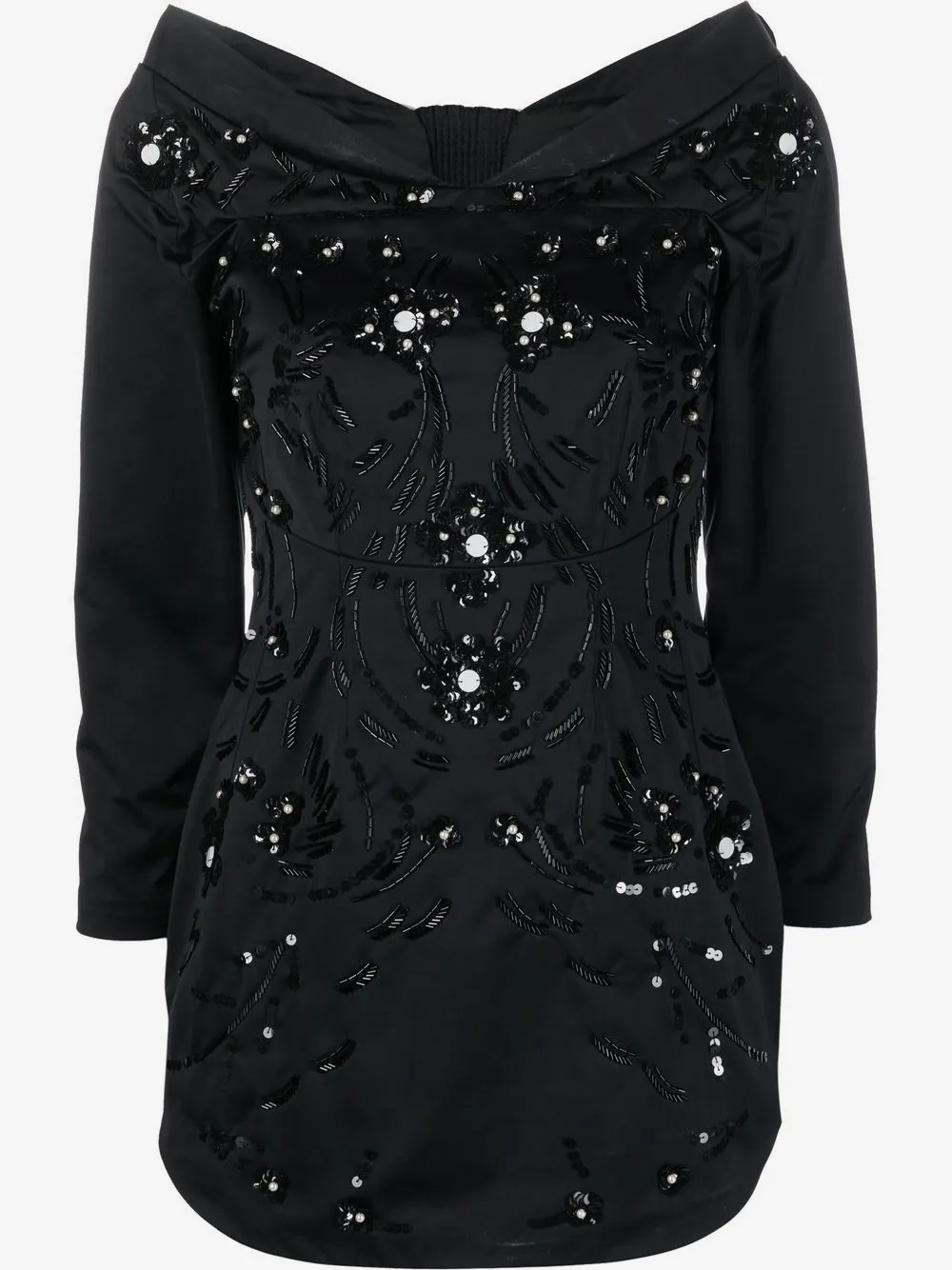 DSQUARED2 オフショルダー ミニドレス | ブラック | Image 1