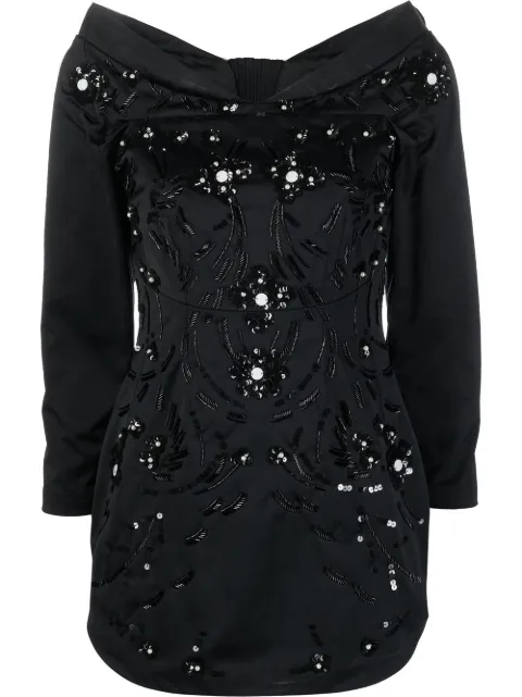 DSQUARED2 embellished off-shoulder minidress