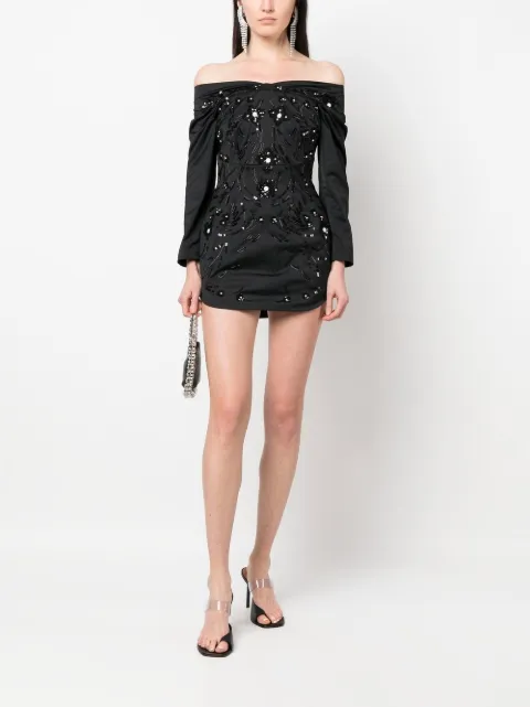 DSQUARED2 embellished off-shoulder minidress S75CV0677S78103 - 1