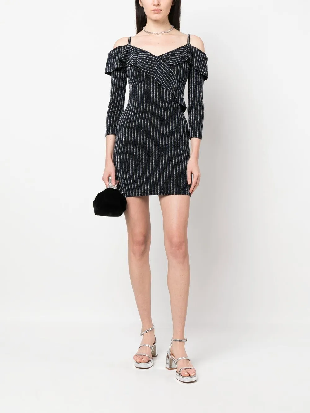 Dsquared2 cold-shoulder minidress - Zwart