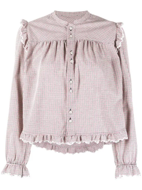 DSQUARED2 blouse volantée à carreaux