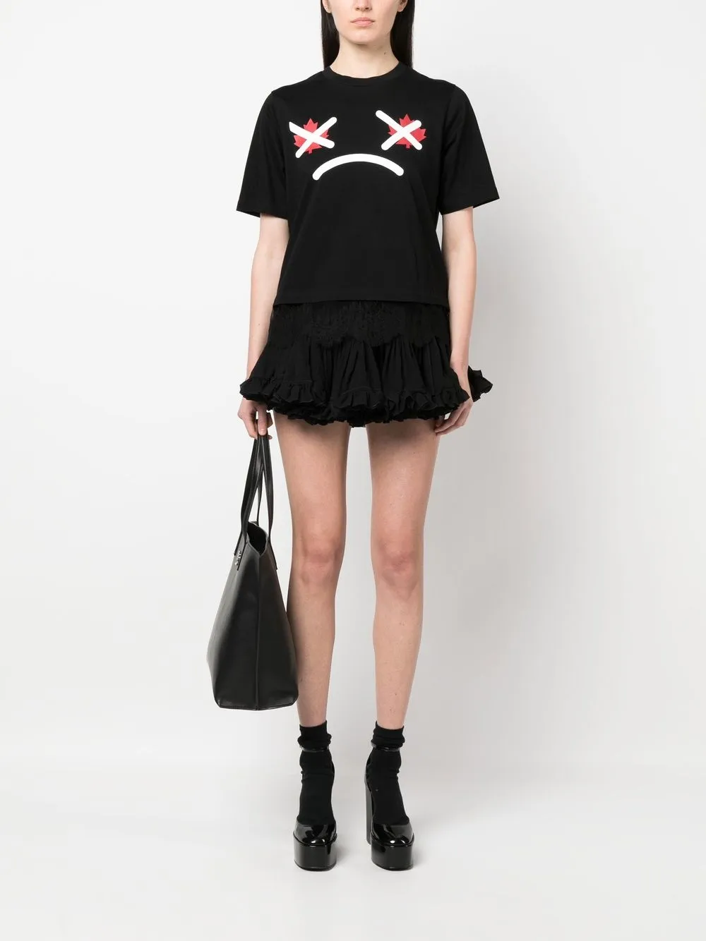 Dsquared2 graphic-print cotton T-shirt - Zwart