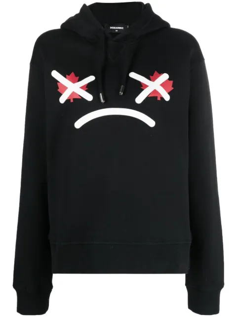 DSQUARED2 graphic-print cotton hoodie