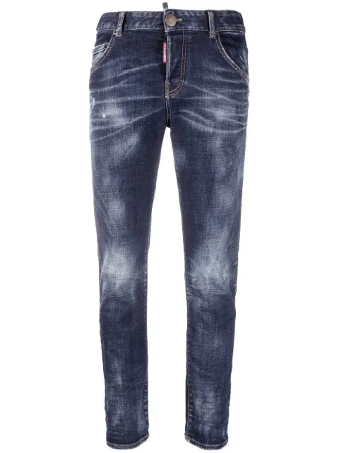 Dsquared2 bleached-effect skinny jeans