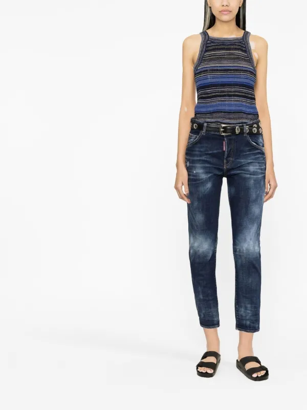 Dsquared2 bleached effect Skinny Jeans Farfetch