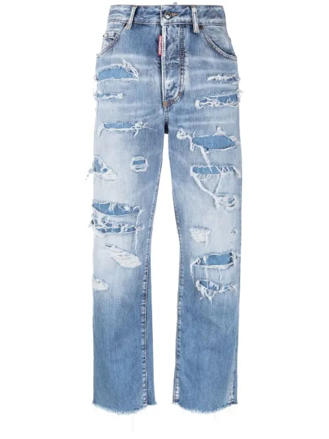 DSQUARED2 jeans cortos con efecto envejecido