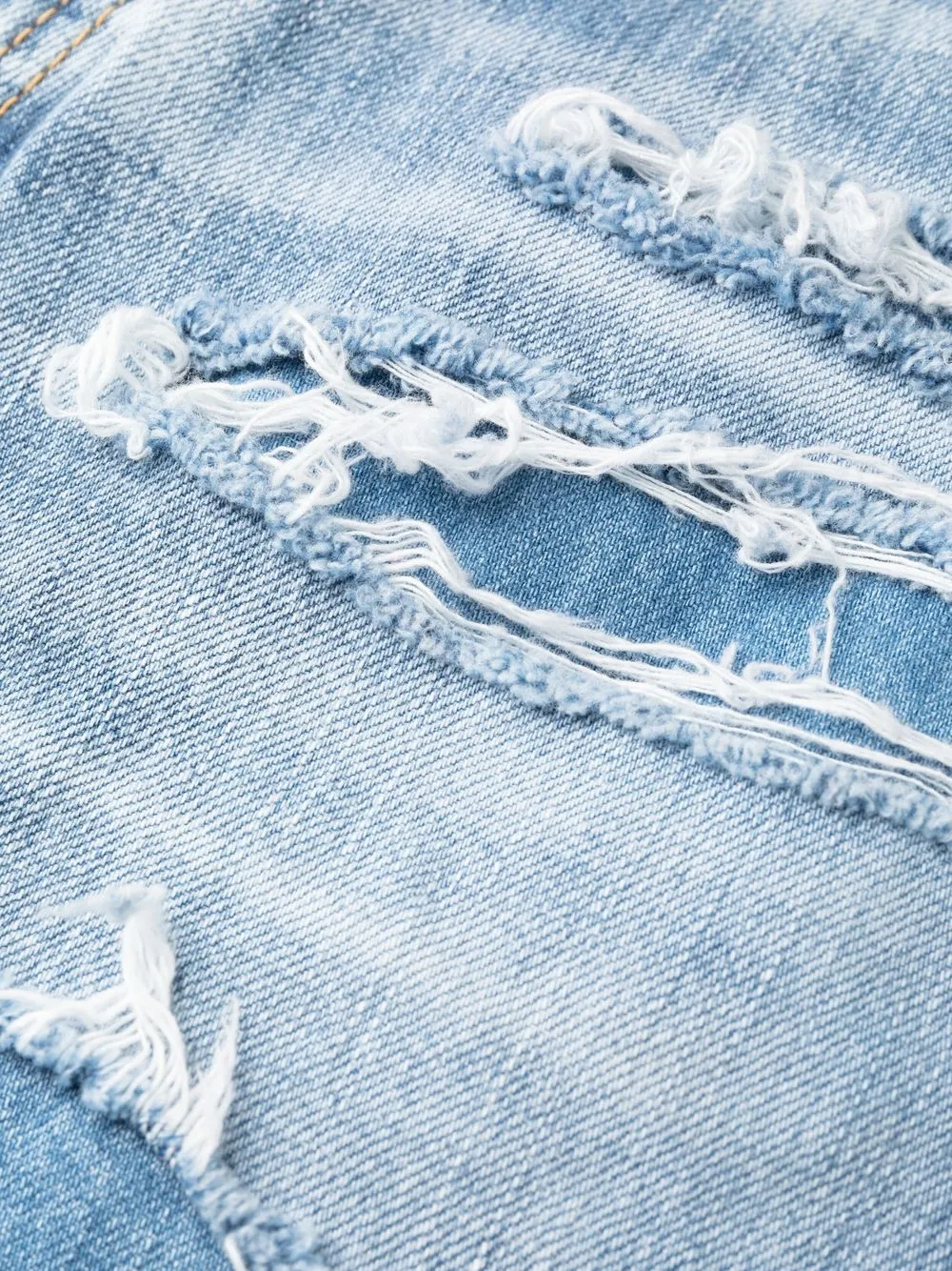 Dsquared2 Distressed Cropped Jeans In Blue