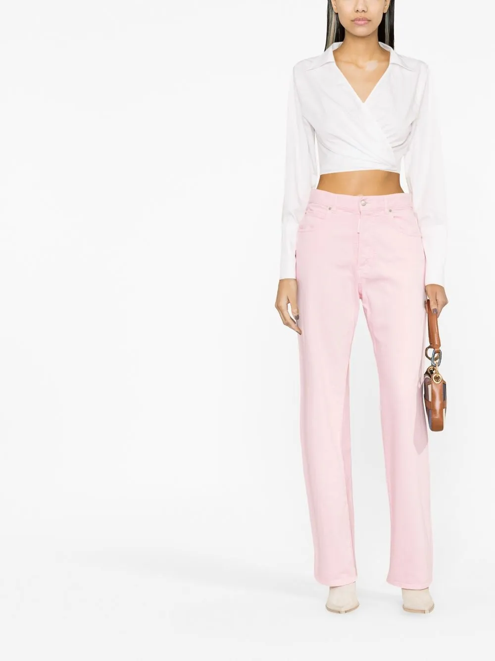 Dsquared2 Candy Bull straight-leg jeans - Roze