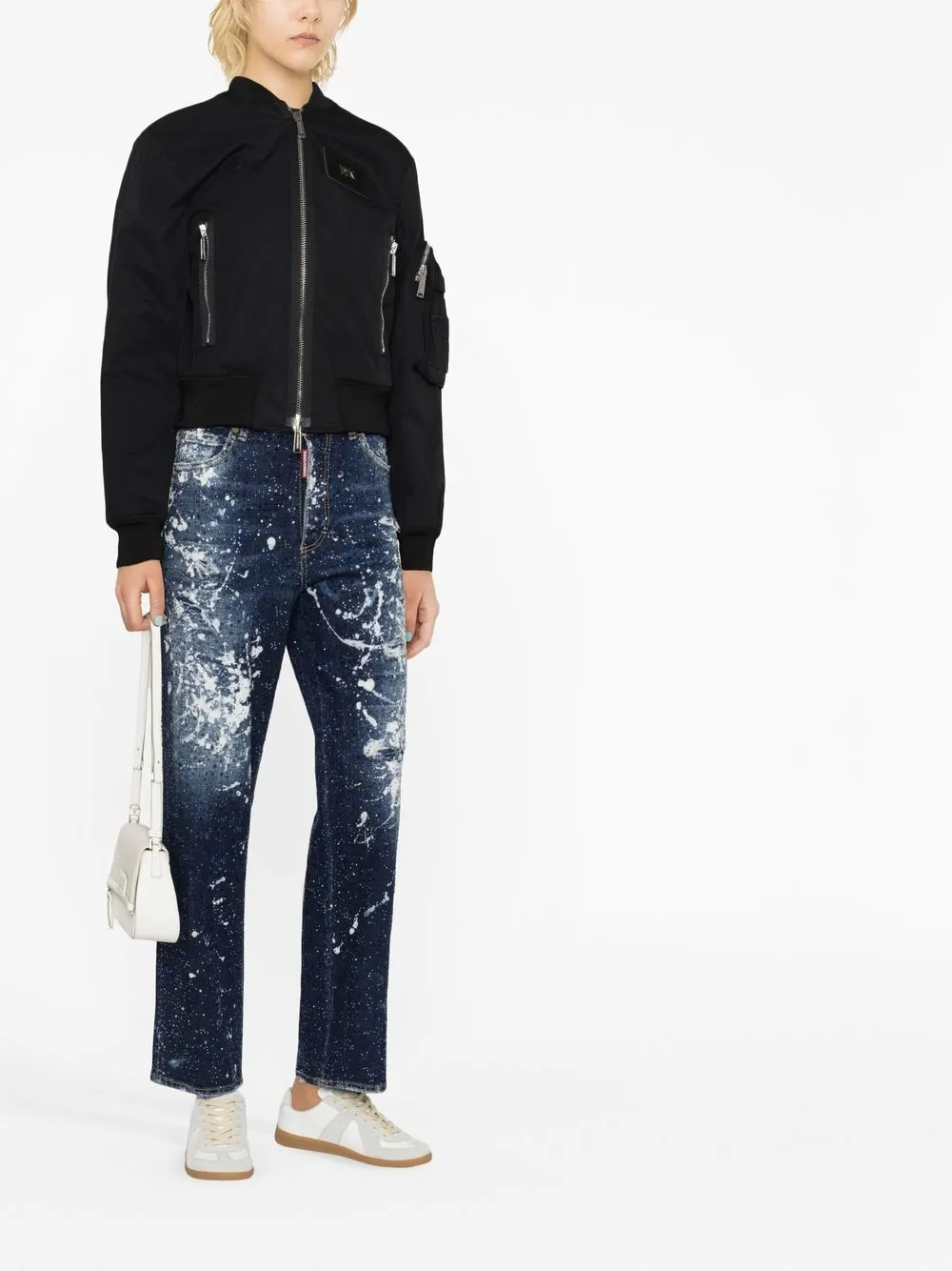 Dsquared2 embellished straight-leg jeans - Blauw