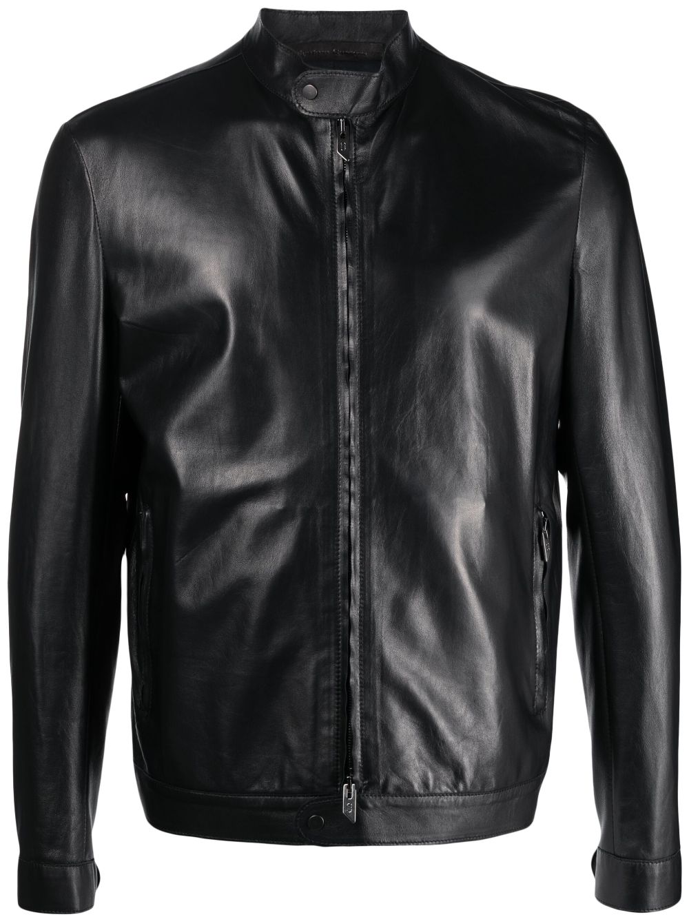 Salvatore Santoro stand-up Collar Leather Jacket - Farfetch