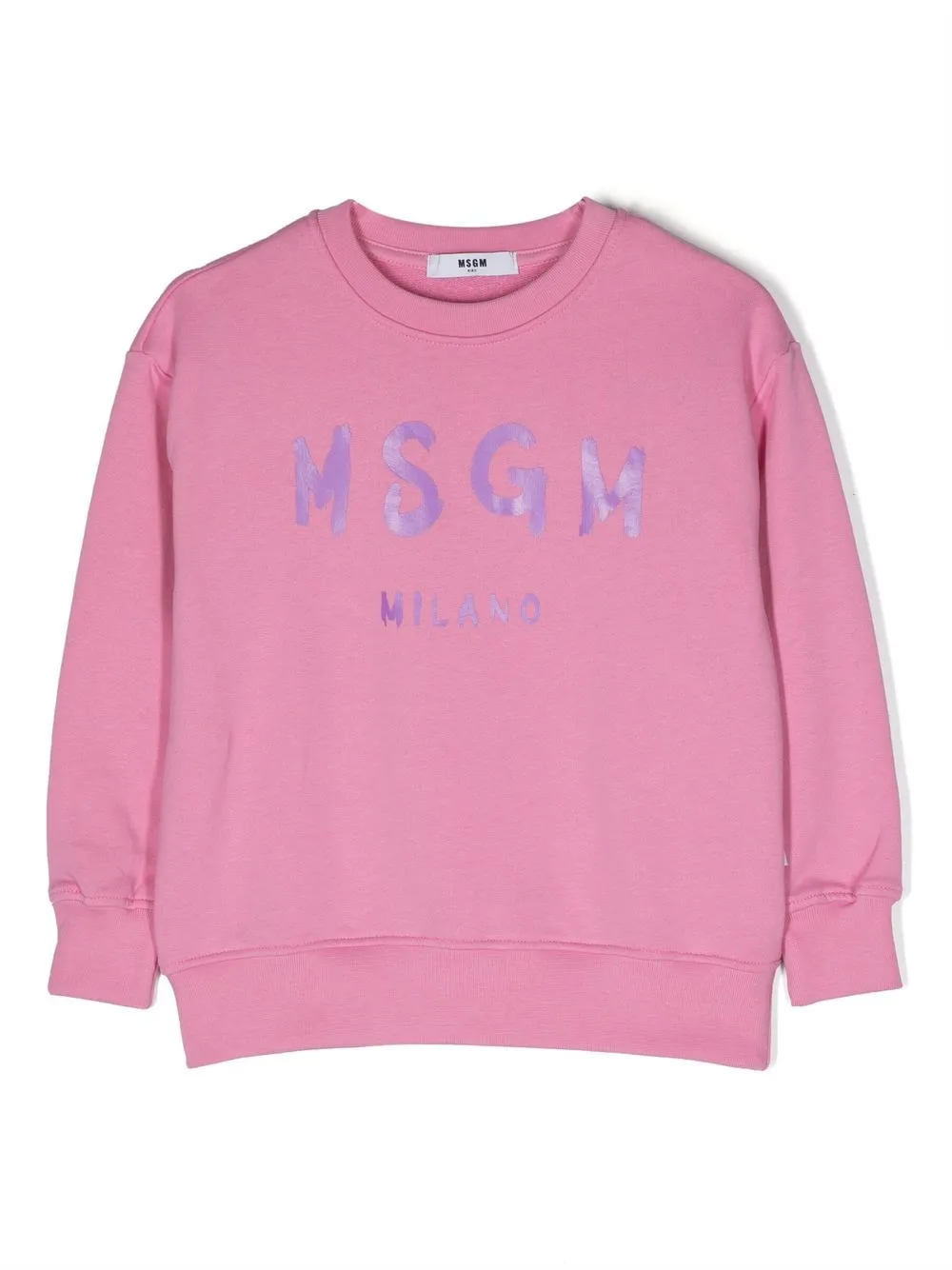 

MSGM Kids sudadera con logo estampado - Rosado