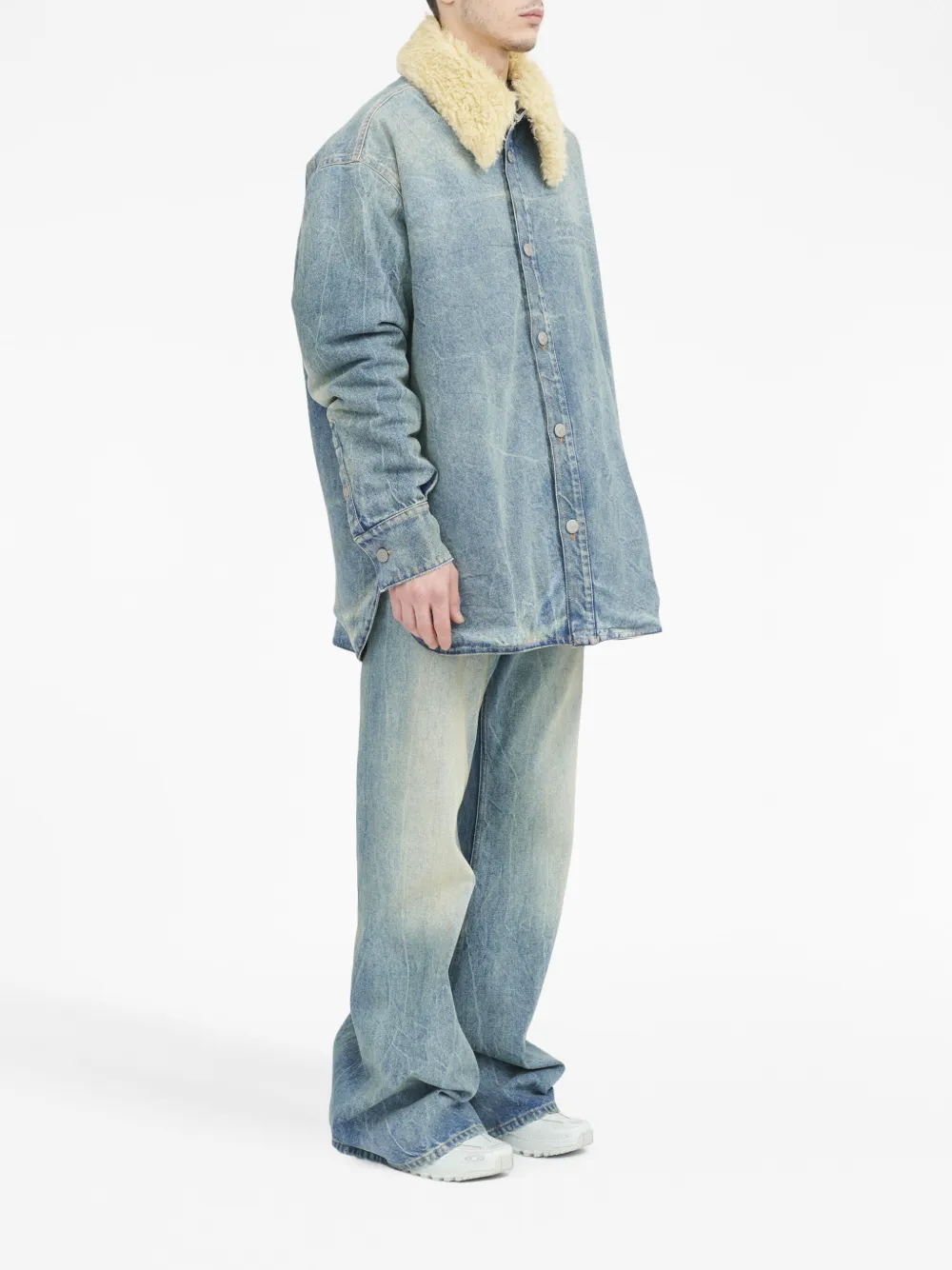 MM6 Maison Margiela Padded Denim Jacket - Farfetch