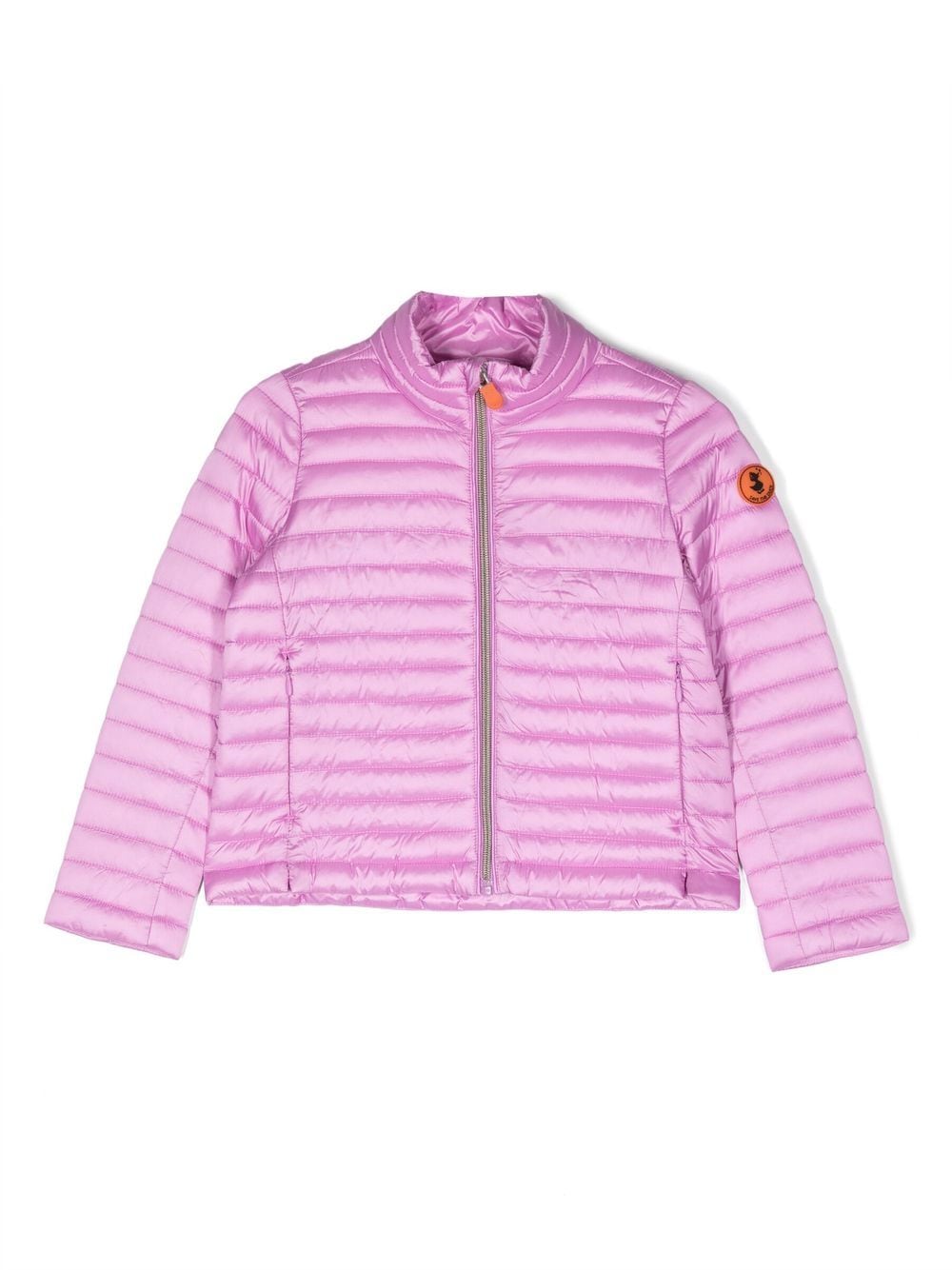 Save The Duck Kids' Lilac Jacket For Girl With Iconic Logo In Pink