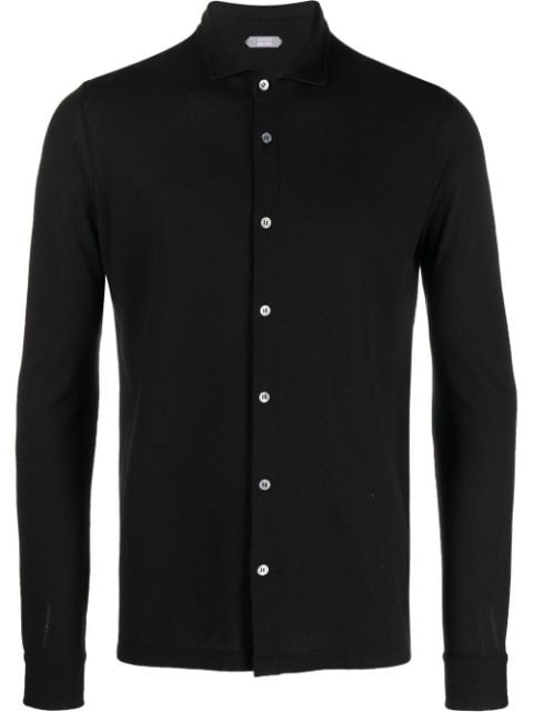 Zanone spread-collar shirt