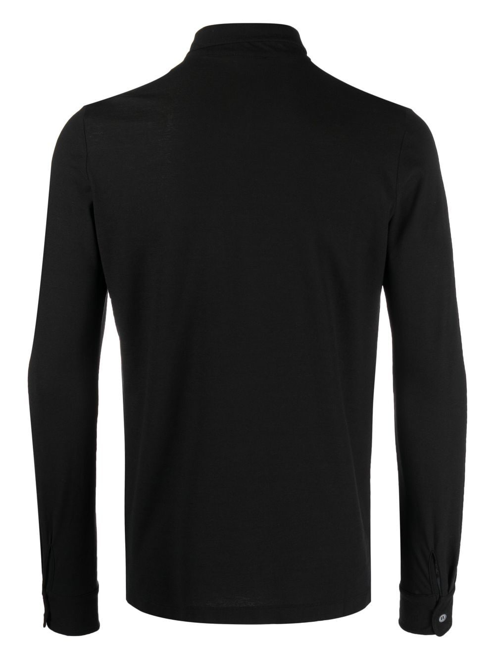 Shop Zanone Spread-collar Shirt In Black