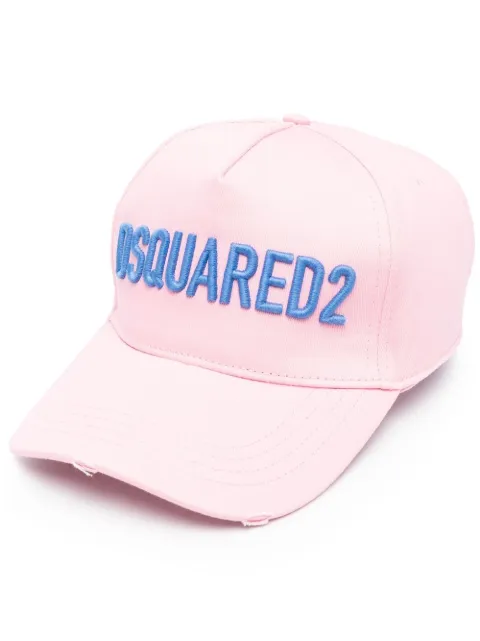 DSQUARED2 logo-embroidered distressed baseball cap