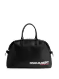 DSQUARED2 logo-print grained tote bag - Black