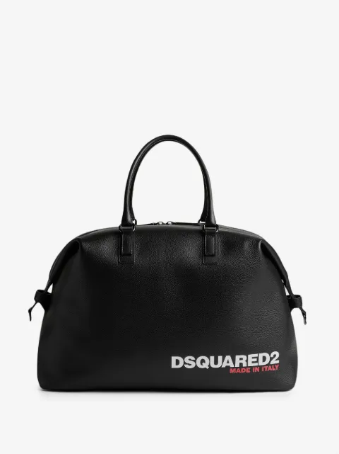 DSQUARED2 logo-print grained tote bag