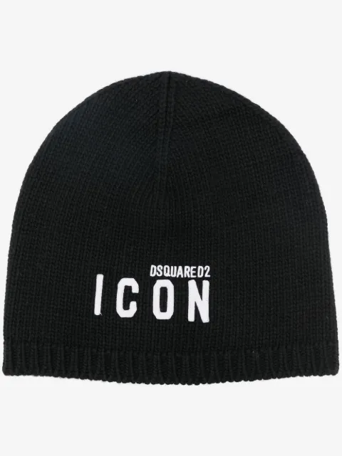 DSQUARED2 bonnet nervuré à logo brodé