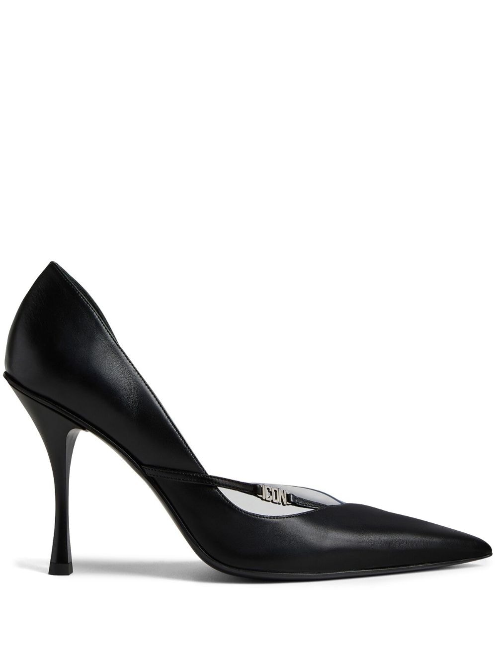 pointed-toe leather pumps