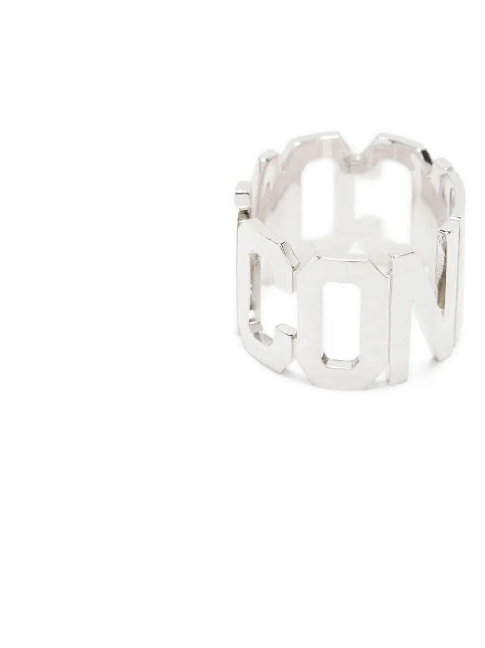 Shop Dsquared2 Sculpted Logo Ring In Silber