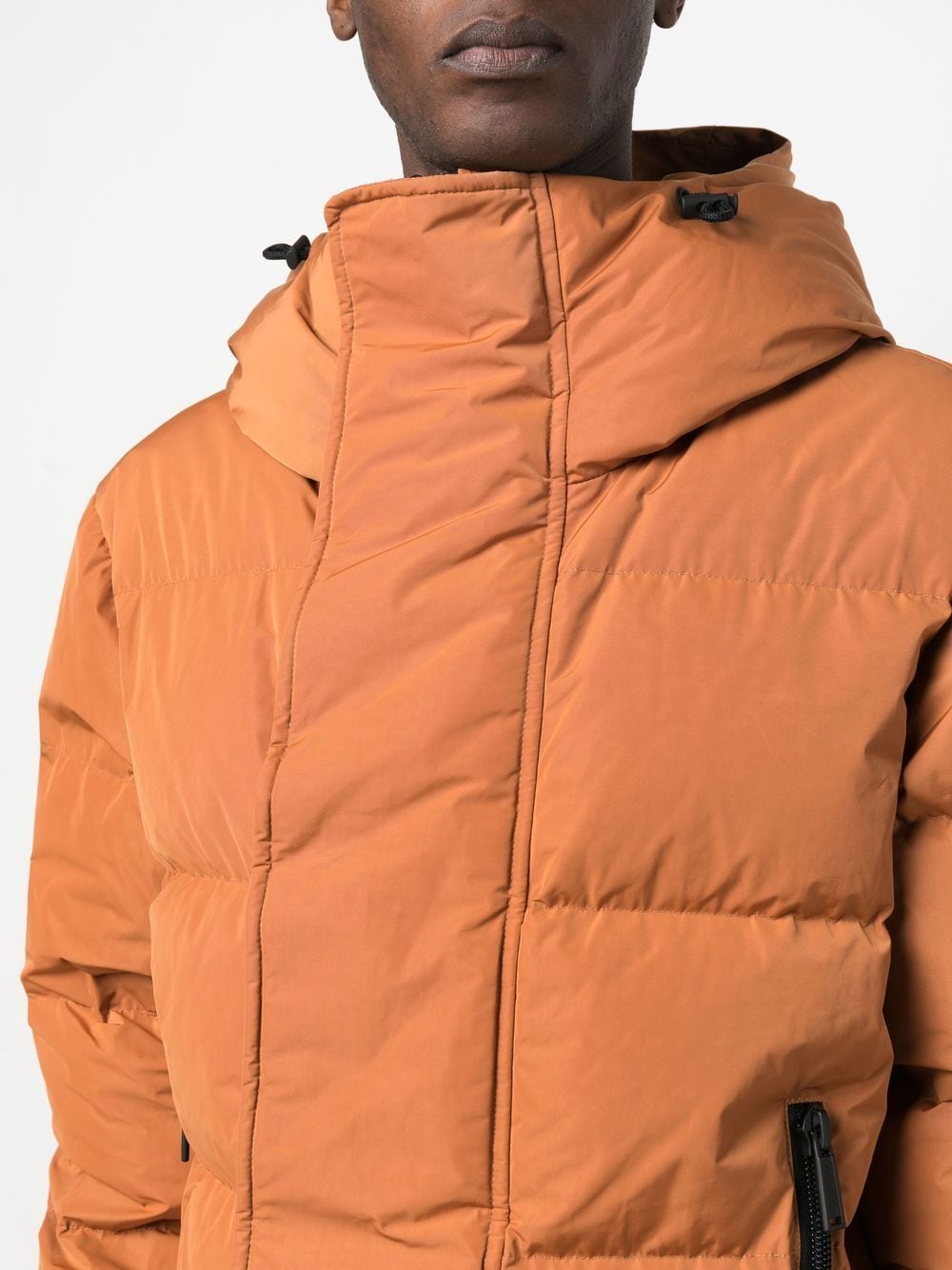 Shop Dsquared2 Hooded Puffer Jacket In Orange