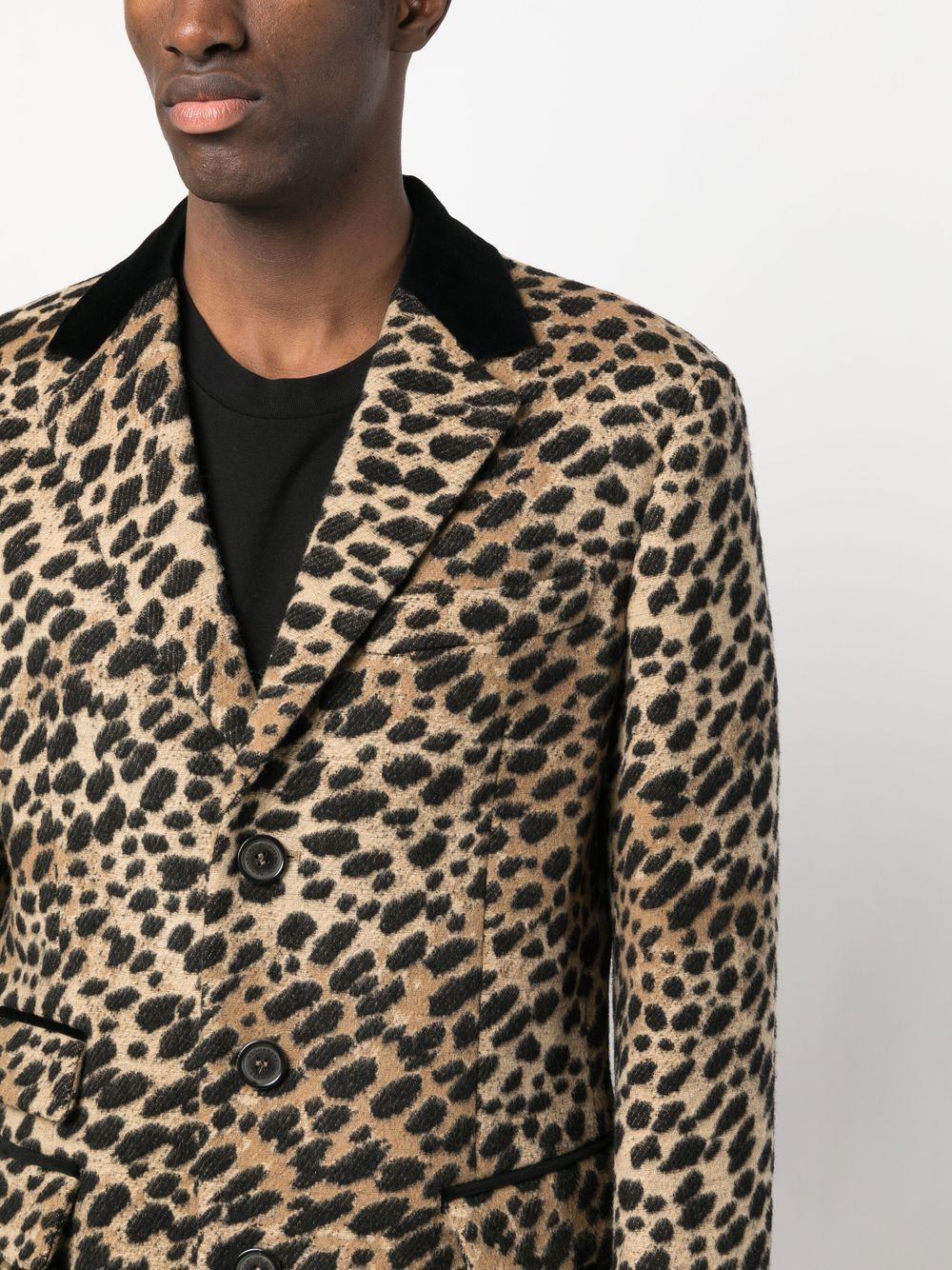 Dsquared2 leopard-print single-breasted Coat - Farfetch