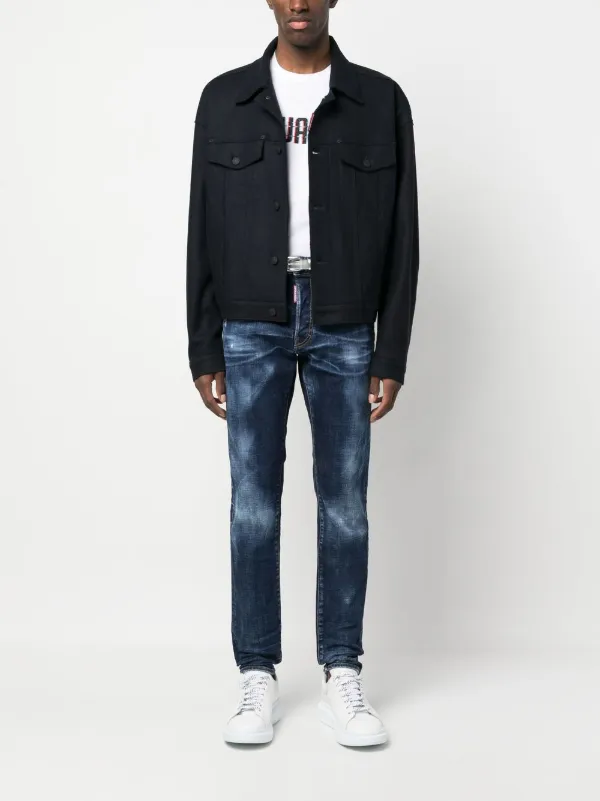 logo-patch trucker jacket