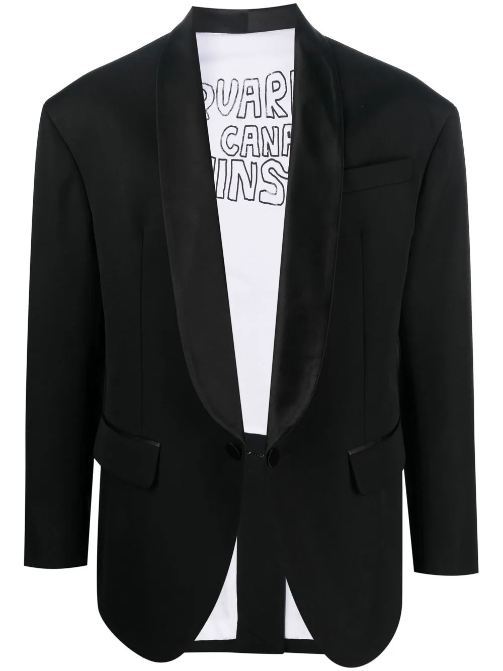 Image 1 of Dsquared2 single-breasted tuxedo jacket