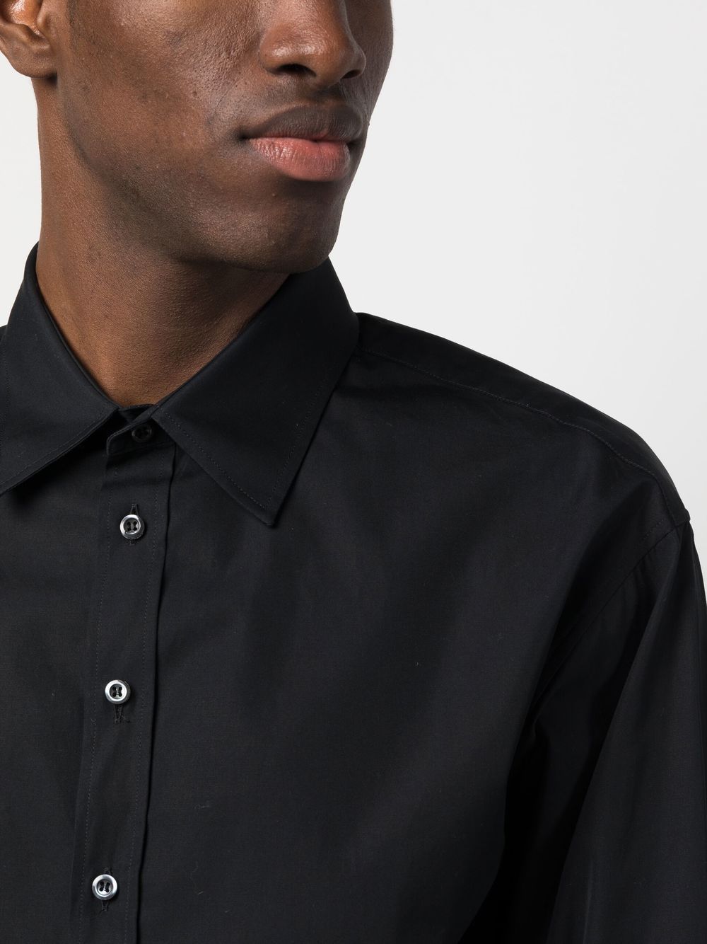 Shop Dsquared2 Button-up Cotton Shirt In Black