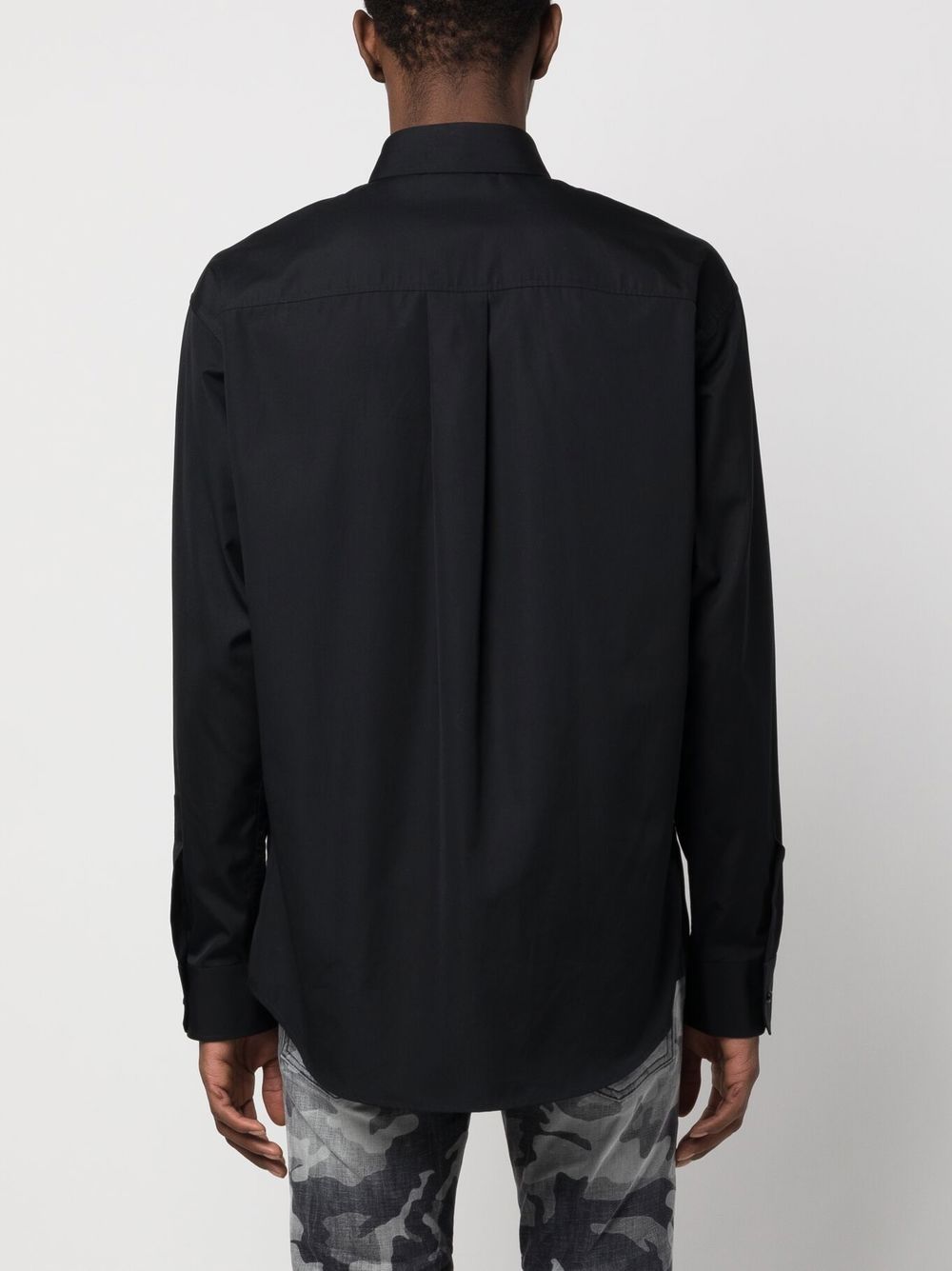 Shop Dsquared2 Button-up Cotton Shirt In Black