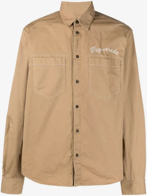DSQUARED2 skjorta med broderad logotyp