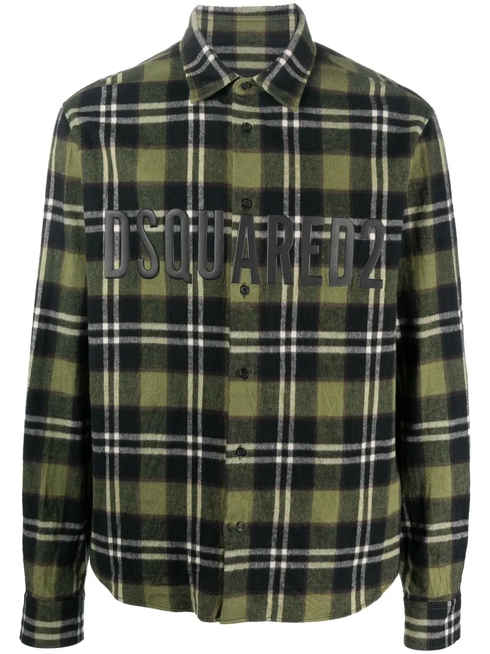 Image 1 of Dsquared2 plaid-print flannel shirt