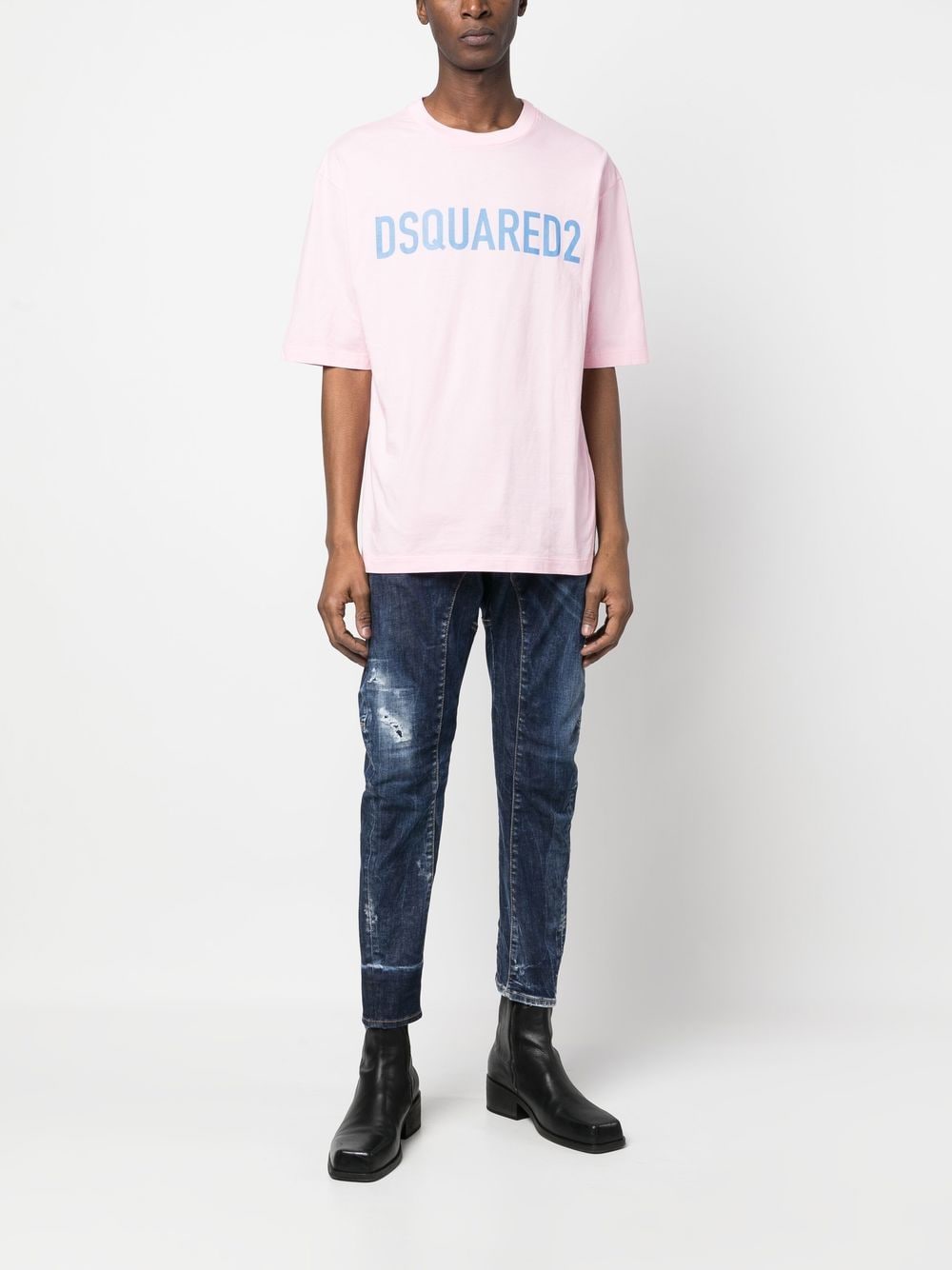 Dsquared2 logo-print cotton T-shirt - Roze