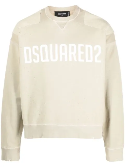 DSQUARED2 logo-print crew neck sweatshirt