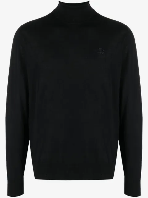 DSQUARED2 embroidered monogram roll neck jumper