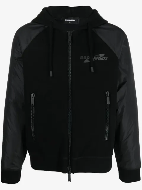 DSQUARED2 logo-print hooded jacket