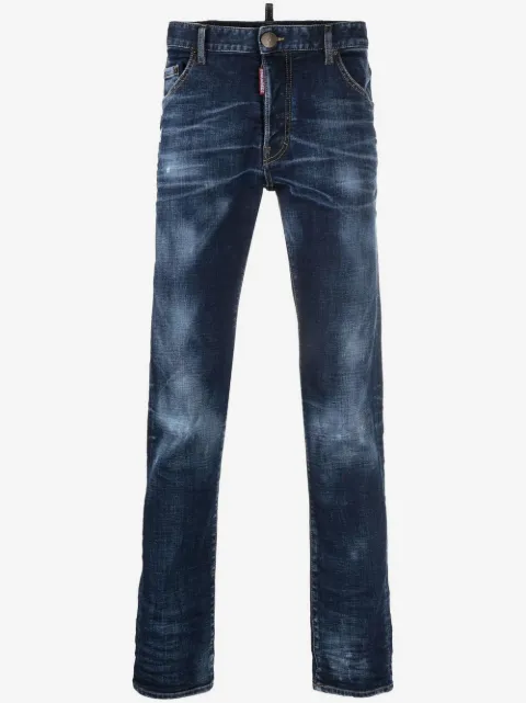 DSQUARED2 logo-patch straight-leg jeans