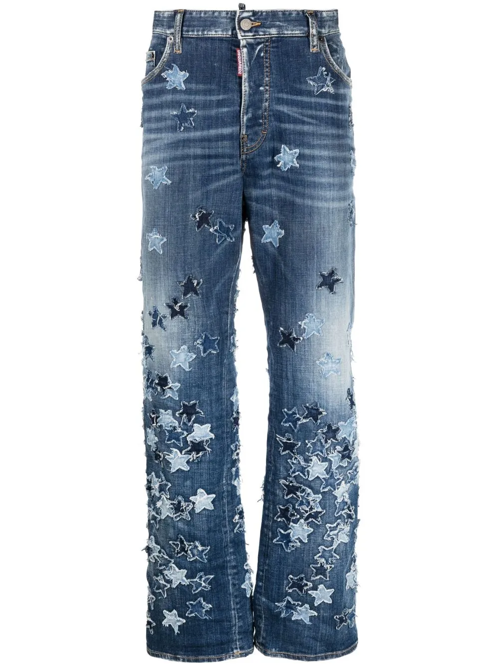 Dsquared2 Kids Patchwork Denim Jeans - Blue