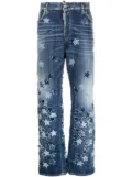 DSQUARED2 star-motif patchwork jeans - Blue