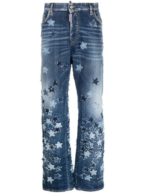 DSQUARED2 jeans con diseño patchwork