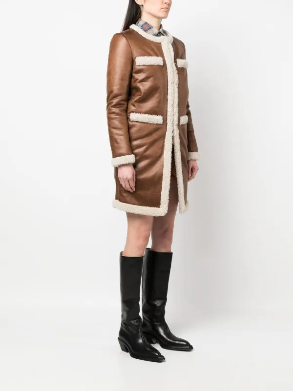 DSQUARED2 ムートンスタイル コート | ブラウン | FARFETCH JP