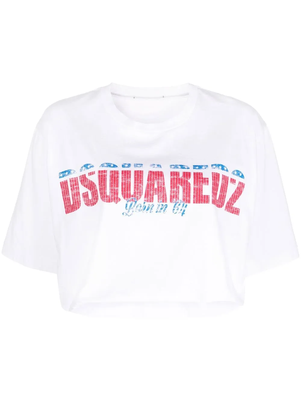 Dsquared2 Distressed Logo-print T-shirt In White