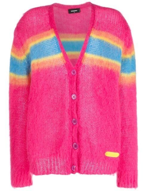 DSQUARED2 stripe-detail brushed cardigan Women