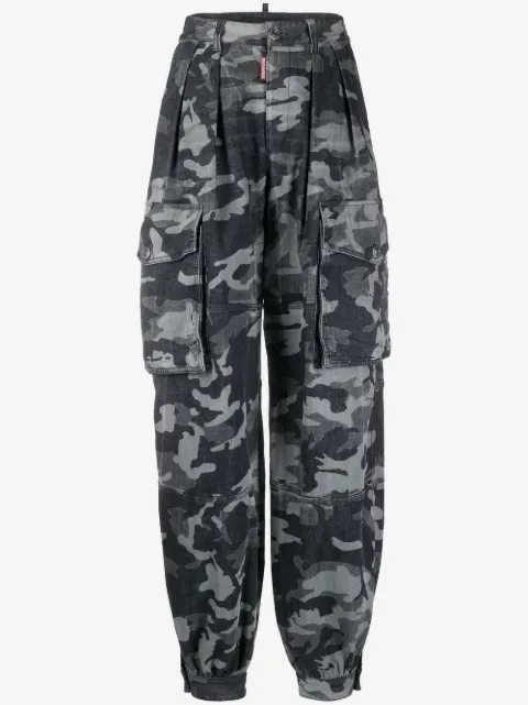 DSQUARED2 camouflage-print cargo trousers