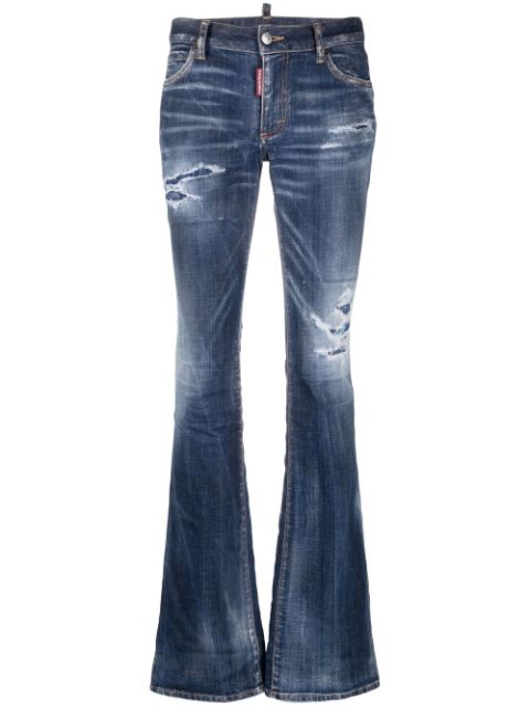 DSQUARED2 distressed flared jeans Women