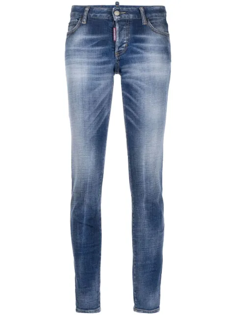 DSQUARED2 faded cropped skinny jeans