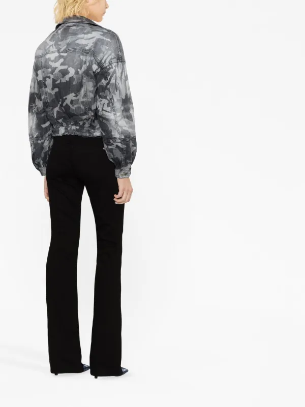 デニム・ジーパン Dsquared2 High Waist Flare Jeans In Black Cotton Dsquared2 High Waist Flare Jeans In Black Cotton | THE LIST
