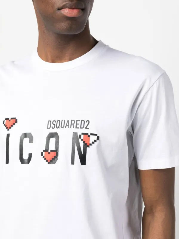 DSQUARED2 Icon logo print T shirt White FARFETCH TR