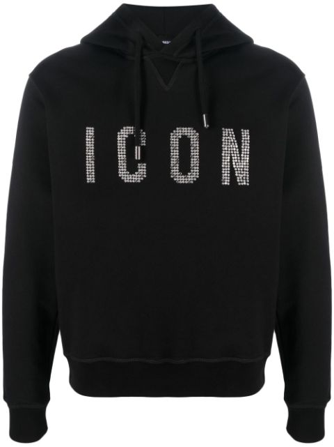 DSQUARED2 Icon studded hoodie Men